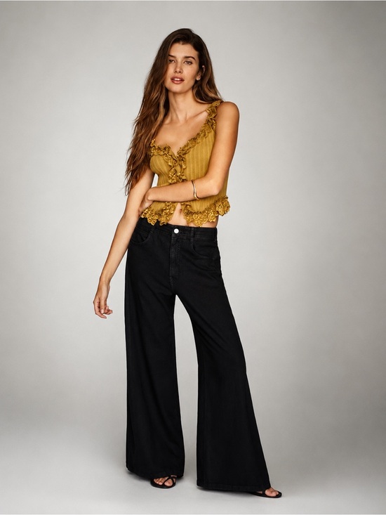 Pilcro Denim - New with Tag! Anthropologie Pilcro Adi Black Wide Flare Leg sz 32